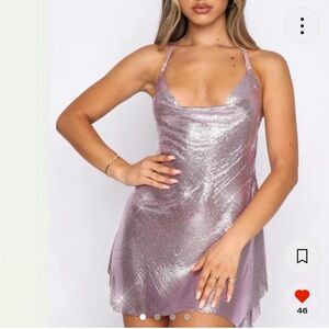 White fox boutique mini chain dress brand new